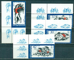 Болгария, 1983, Олимпиада 1984, Лошади, 4 марки. угловое поле Болгария, 1983, Олимпиада 1984, Лошади, 4 марки. угловое поле